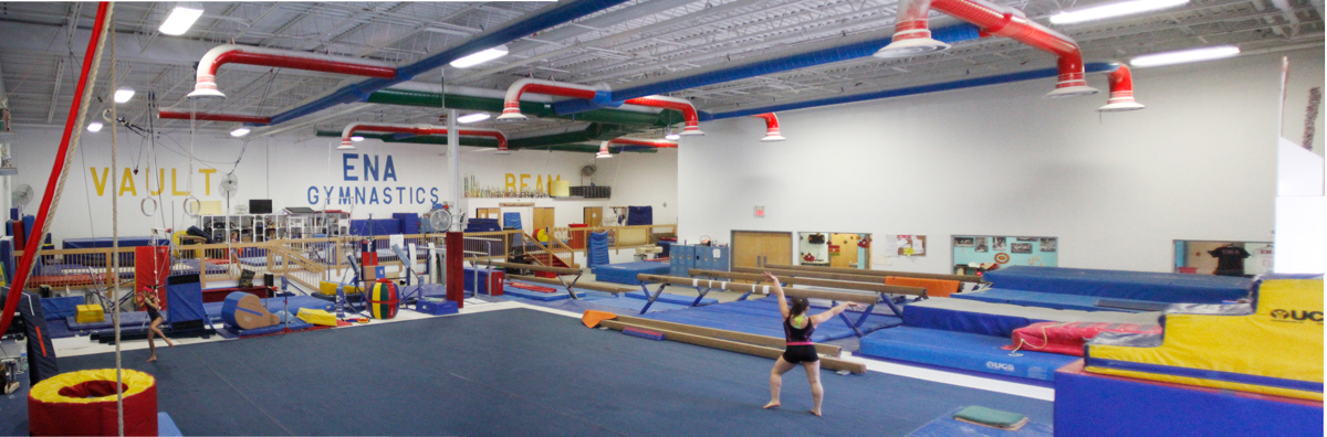Inside the ENA Gymnastics facility